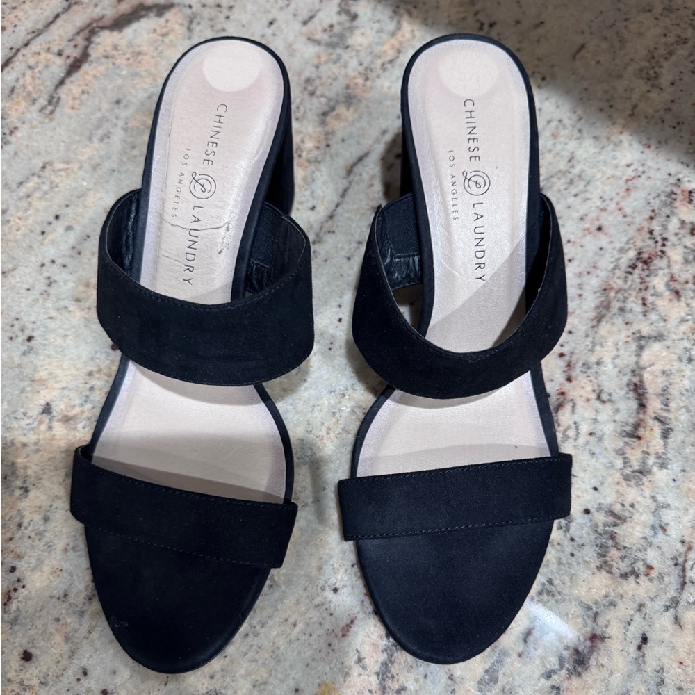 Chinese Laundry Elegant Black Sandals Size 11